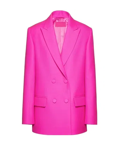 Valentino Double-breasted Blazer In Pink