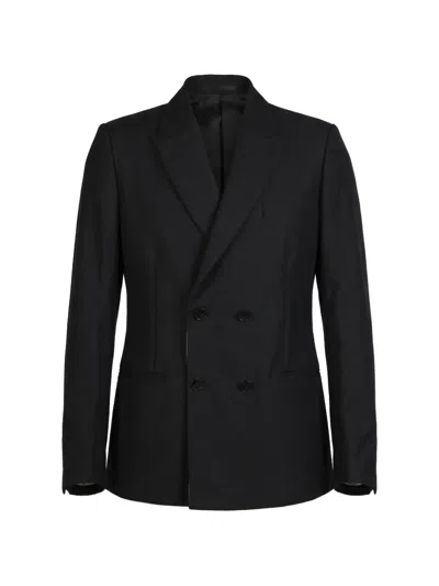 Valentino Double-breasted Jacket In Black