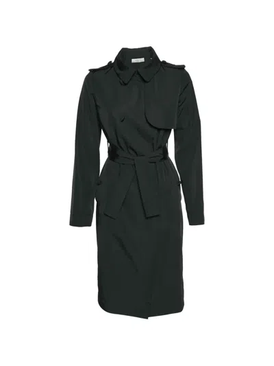 Pre-owned Valentino Double-breasted Trench Coat In Black