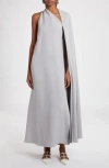 VALENTINO DRAPED ONE-SHOULDER GOWN