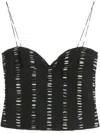 Valentino Plusdepois Print Top In Silk In Black