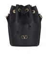 Valentino Draw-rope Bucket Bag In Black
