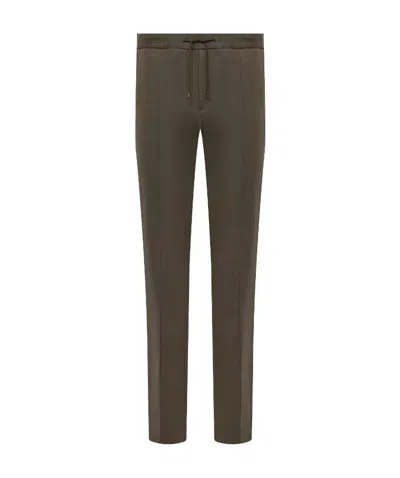 Valentino Draw Rope To Design Casual Pants In Brown