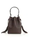 Valentino Drawstring Bag | So Seau | Vitello V./a.brass Logo Handbags Brown