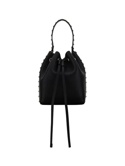 Valentino Garavani Drawstring Bucket Bag In Black