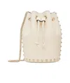 Valentino Drawstring Shoulder Bag In White
