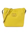 Valentino Drawstring Shoulder Bag In Yellow