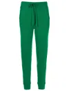 Valentino Drawstring Wool Trousers In Green