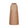 Valentino Duchess Satin Sleeveless Mini Dress In Beige