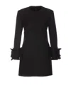 Valentino "double Compact Drill Mini Dress" In Black