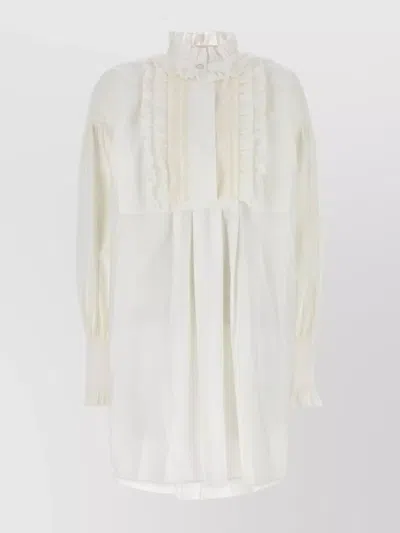 VALENTINO DRESS COTTON BLEND LONG SLEEVES