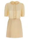 Valentino Women's Crepe Couture Short Dress In Neutral