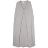 Valentino Cape-design Maxi Dress In Gray