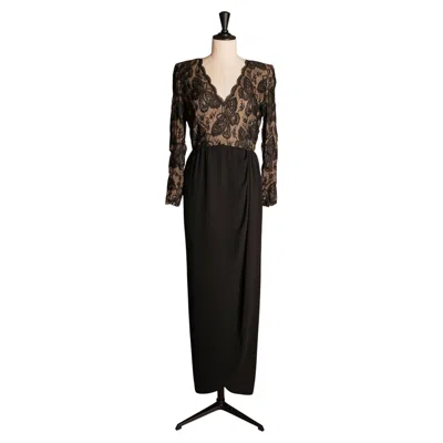 Pre-owned Valentino Dress Haute Couture By  Garavani Circa 1990 In Black