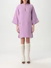 Valentino Light Purple Vlogo Mini Dress In Lavander