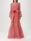 Valentino Houndstooth-pattern Maxi Dress In Red
