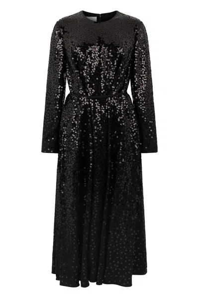 Valentino Dress With Sequins In Black
