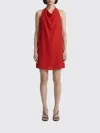 Valentino Womens Paris Halter-neck Silk-crepe Mini Dress In Brown
