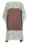 Valentino Multicoloured Silk Tunic In Brown