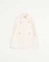 Valentino Drill Double Cape Woman Ivory 40 In White