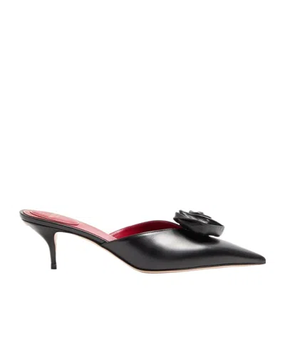 Valentino Garavani Drip Rose High-heeled Sandals In Black