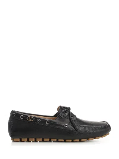 Valentino Garavani Driver Fastaway Lace-up Shoes Black