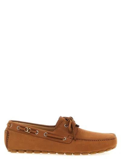 Valentino Garavani Driver Fastaway Loafers Brown