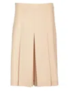 Shop Valentino Dry Wool Skirt Skirts White