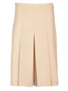 Shop Valentino Dry Wool Skirt In White