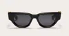 Valentino Logo-plaque Sunglasses In Black/rose Gold