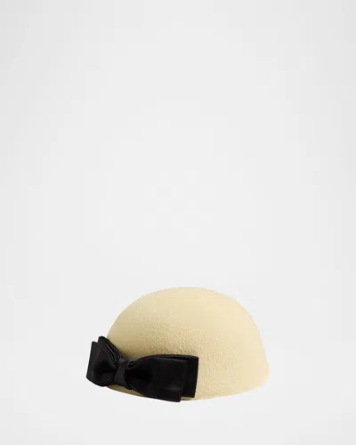 Valentino Garavani Dyed Rabbit Hair Bow Beret