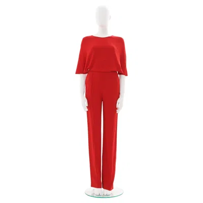 Pre-owned Valentino Early 00's Cross Back Red Jumpsuit