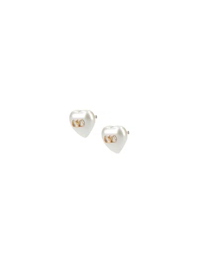 Valentino Garavani Earrings "vlogo" In White
