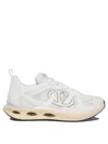 Valentino White Leather And Fabric Vlogo Easyjog Sneakers