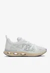 Valentino White Leather And Fabric Vlogo Easyjog Sneakers In White