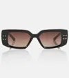 Valentino Eckige Sonnenbrille V-cinque In Schwarz