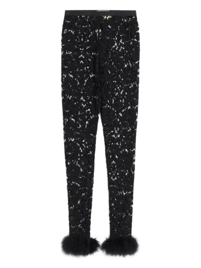 Valentino Elastic-detail Trousers In Black