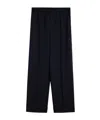Valentino Wide Leg Wool-blend Pants In Black
