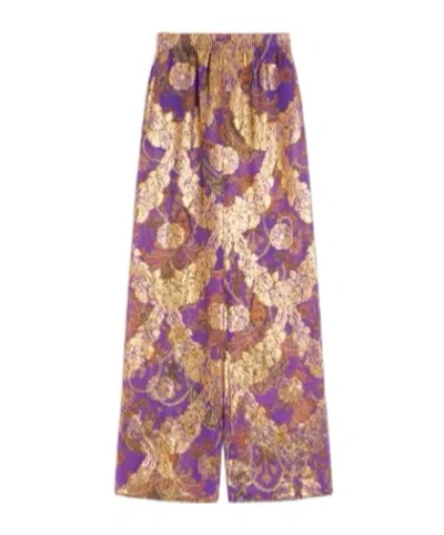 VALENTINO VALENTINO	APRES L'HIVER FLORAL PRINTED WIDE LEG TROUSERS