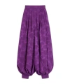 Valentino Elastic Waist Casual Pants In Purple