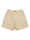 Valentino Elastic-waistband Side-stripe Shorts In Neutral
