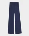 Valentino Elastic Wide Leg Trousers In Indigo