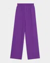 Valentino Cady Couture Wide-leg Pants In Orchid