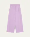 Valentino Elastic Wide Leg Trousers In Purple