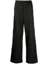 Valentino Elasticated-waist Straight-leg Trousers In Black