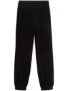 Valentino Chenille Jogging Trousers With Chez Patch In Black