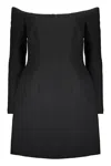 Valentino Elegant Black Dress With Boat Neck In Black