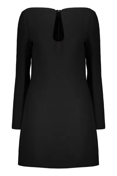 Valentino Elegant Black Dress With Long Sleeves