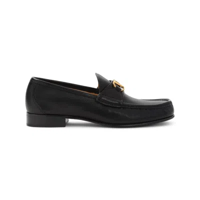 Valentino Garavani Valentino Elegant Black Leather Loafers