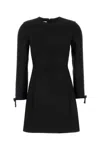 Valentino Garavani Open Back Bow Mini Dress In Black